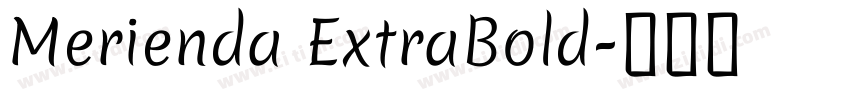 Merienda ExtraBold字体转换